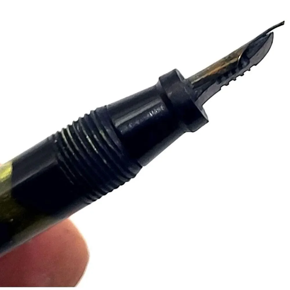 Vintage Green Marbled Calligraphy Pen with Lever Keychain 3.5in